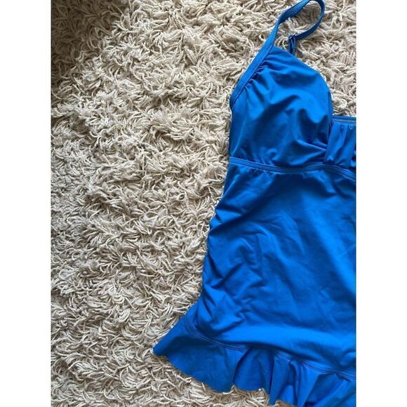 Lands’ End Swim Top Swimsuit Turquoise Blue 6 Lands’End Full Coverage - Picture 4 of 6